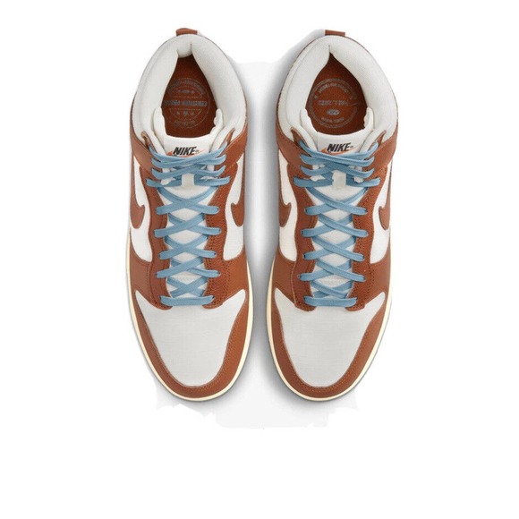 Nike Dunk High Retro PRM Pecan Sail Blue Off Noir DQ8800-200 Mens 10.5 New DS - Picture 6 of 7